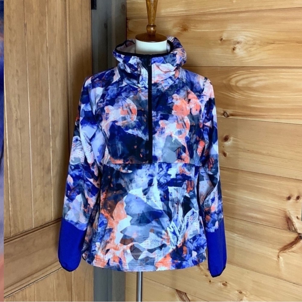 Adidas multicolor / watercolor print athletic hoodie jacket Size Small - Picture 12 of 12